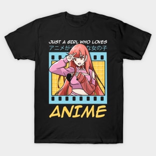 Cute & Funny Just A Girl Who Loves Anime T-Shirt